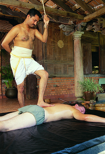 Ayurveda Fuß-Massage in Kerala